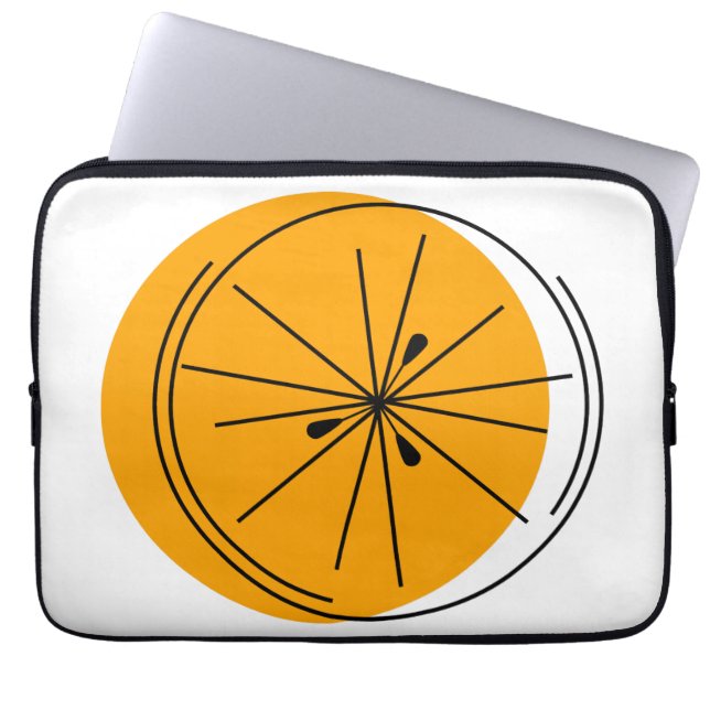 Citrus Orange Notebook-Ärmel Laptopschutzhülle (Vorderseite)
