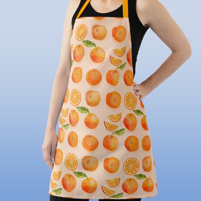Citrus Orange Pattern Schürze (Citrus Oranges apron)