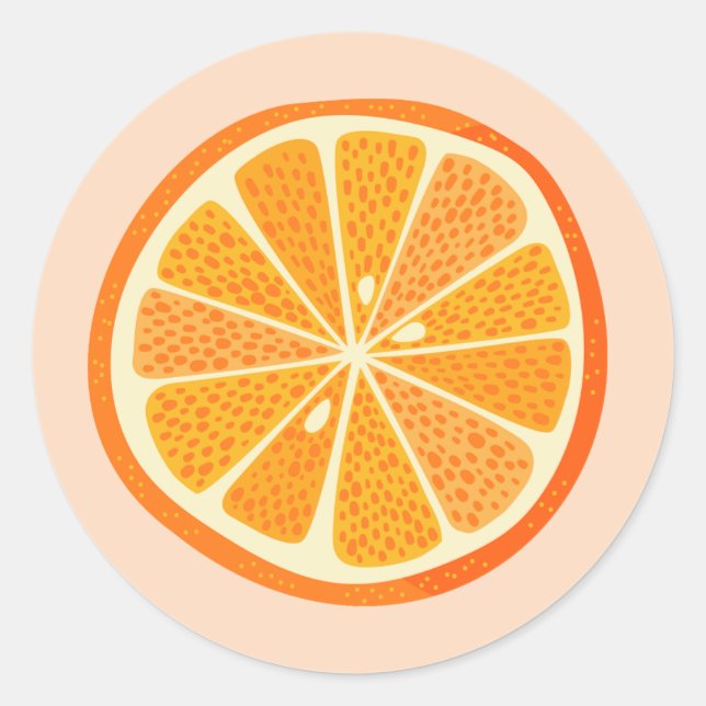 Citrus Orange Runder Aufkleber (Vorderseite)