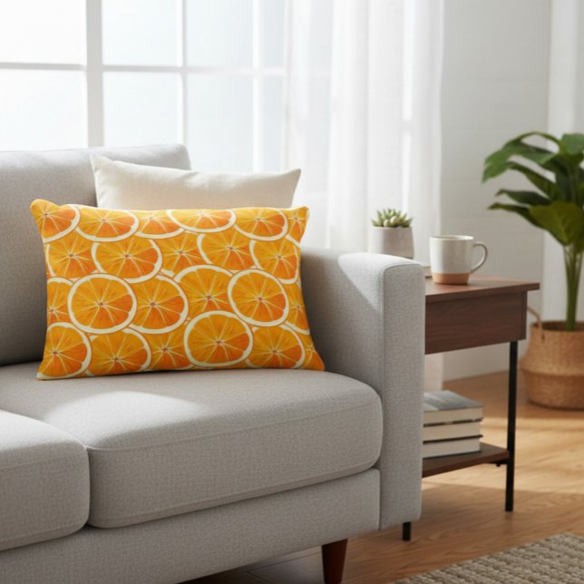 Citrus Orange Slice Throw Kissen (Von Creator hochgeladen)
