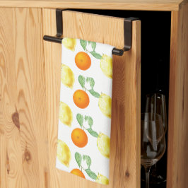 Citrus Orange und Lemon Print Geschirrtuch