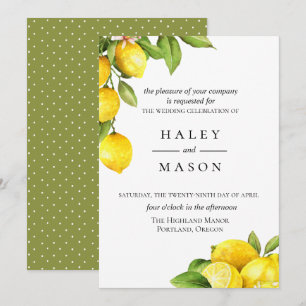 Citrus Orchard Lemon Einladung zur Hochzeit