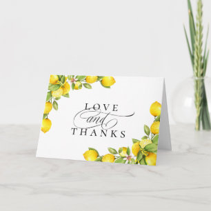 Citrus Orchard Wedding Foto Danke Karte