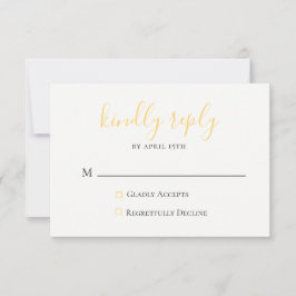 Citrus Orchard Wedding RSVP Card Karte
