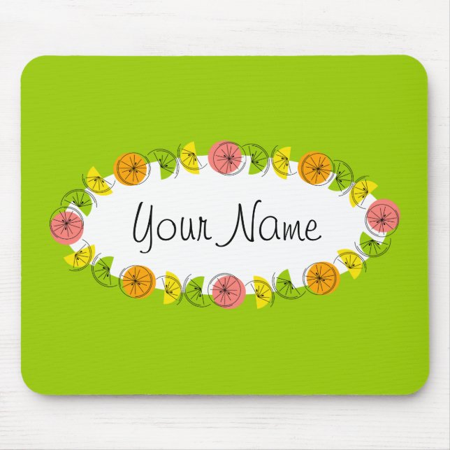 Citrus Oval Green Mauspad (Vorne)