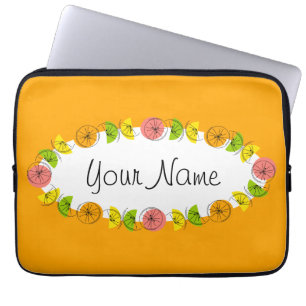 Citrus Oval Orange Notebook-Hülle Laptopschutzhülle