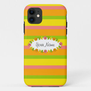 Citrus Oval Stripe Klassischer Name iPhone Fall Case-Mate iPhone Hülle