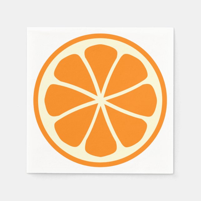 Citrus Party Orange Serviette (Vorderseite)