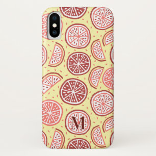 Citrus Pattern kundenspezifische monogramm Telefon Case-Mate iPhone Hülle