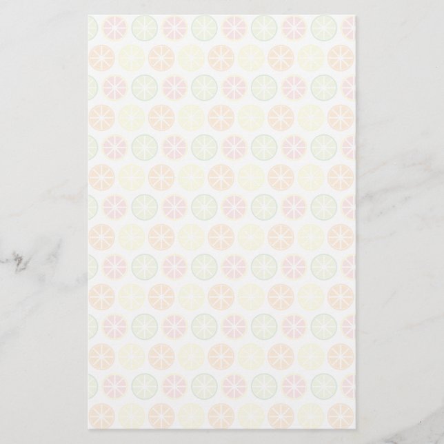 Citrus Pattern Stationery Briefpapier (Vorderseite)