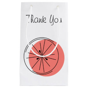 Citrus Pink Danke, Geschenktasche klein Kleine Geschenktüte