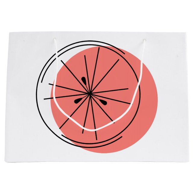 Citrus Pink Geschenktasche groß Große Geschenktüte (Vorderseite)