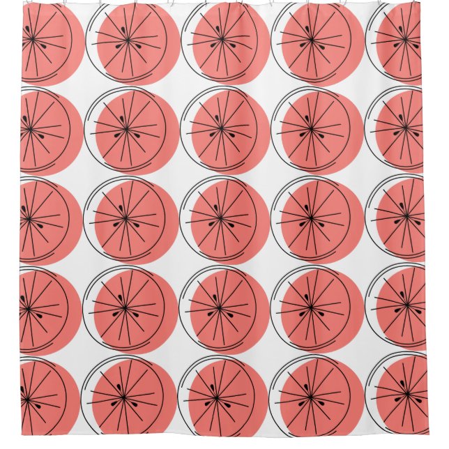 Citrus Pink Pamplemousse rideau de douche (Devant)