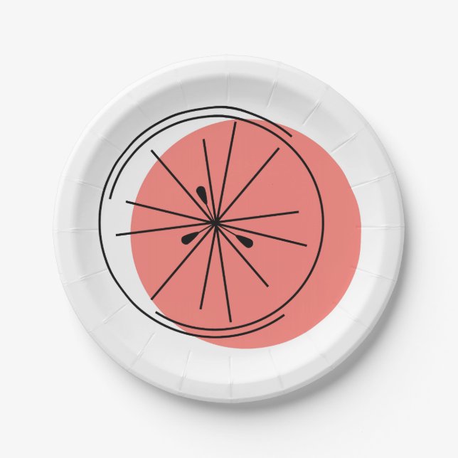 Citrus Pink Pappteller (Vorderseite)