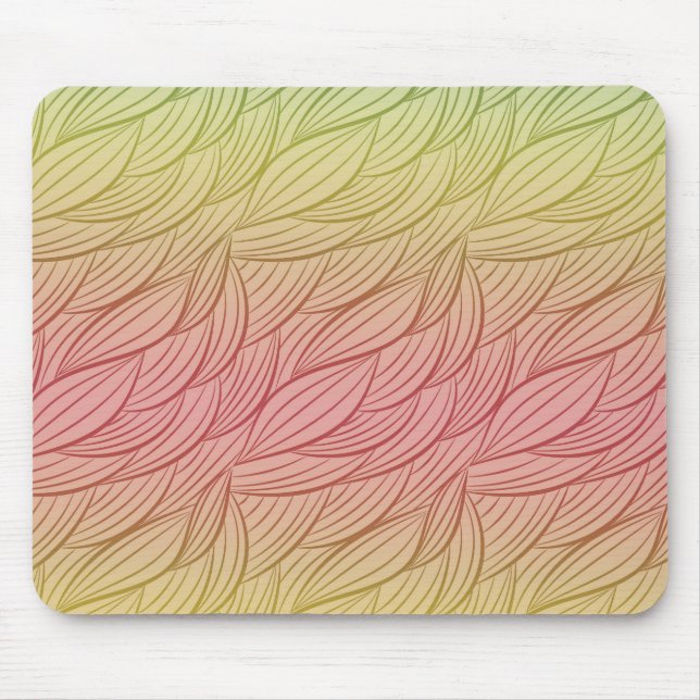 Citrus Punch Ombre Abstrakt Mousepad (Vorne)