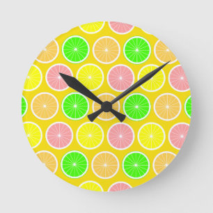Citrus Runde Wanduhr