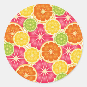 Citrus Runder Aufkleber