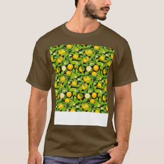 Citrus Seamless Pattern Lemon Limon Orange Mandari T-Shirt