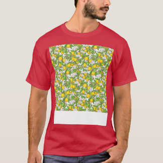 Citrus Seamless Pattern Lemon Limon Orange Mandari T-Shirt