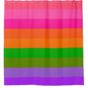 Citrus Sherbet Stripes Duschvorhang