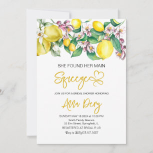 Citrus Sie fand ihren Hauptbräutigam-Bridal-Shower Einladung