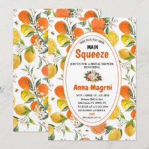 Citrus Sie fand ihren Hauptbräutigam-Bridal-Shower Einladung