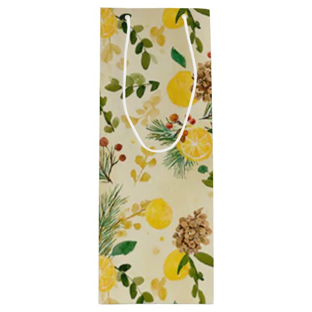citrus slice geschenktüte für weinflaschen (Vorderseite)