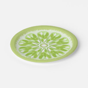 Citrus Slices Green Limon Pappteller