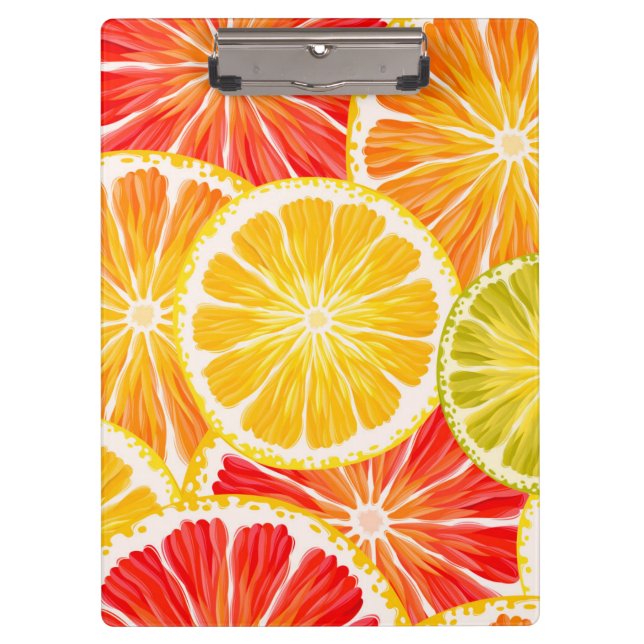 Citrus Slices Orange Fruit | Fruchtklappe Klemmbrett (Vorderseite)