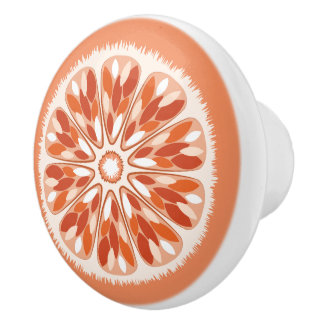 Citrus Slices Orange Keramikknauf