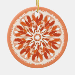 Citrus Slices Orange Keramikornament