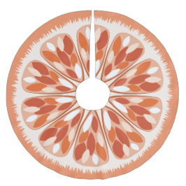 Citrus Slices Orange Polyester Weihnachtsbaumdecke