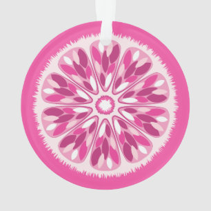 Citrus Slices Pink Lemon Ornament