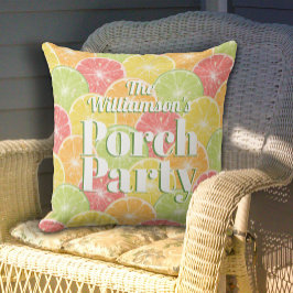 Citrus Slices Porch Party Außenkissen Kissen
