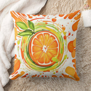 Citrus Splash der Freude Kissen