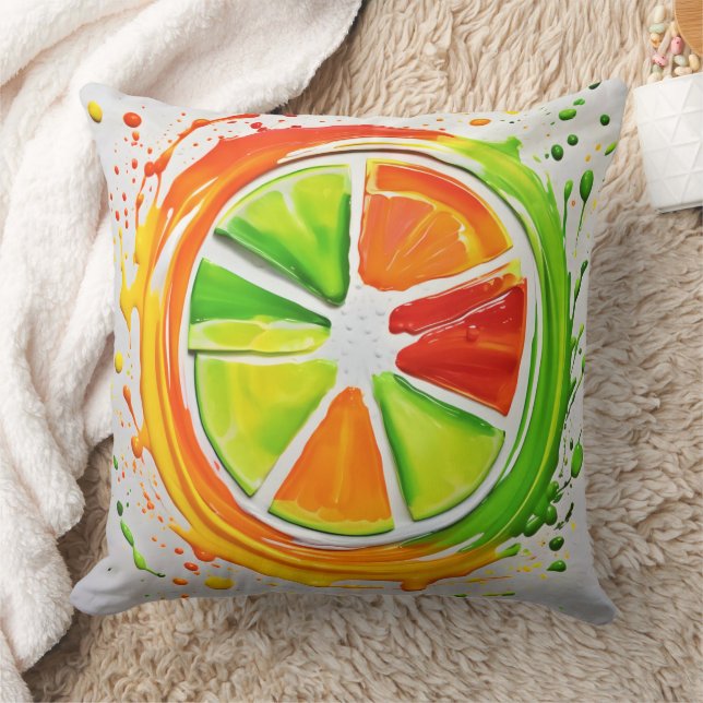 Citrus Splash Design Kissen (Decke)