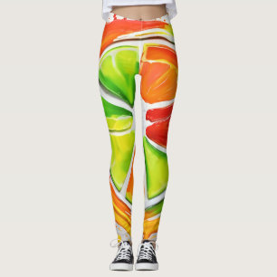 Citrus Splash Design Leggings