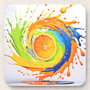 Citrus Splash of Color Design Getränkeuntersetzer