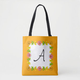 Citrus Square Orange Monogram überall in der Tasch Tasche