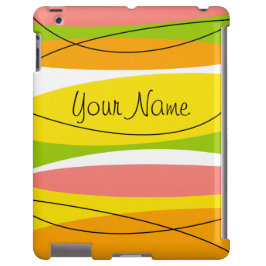 Citrus Stripe "Name" iPad Fall iPhone 13 Hülle