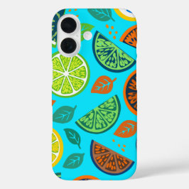 Citrus Summer Pattern iPhone 16 Hülle