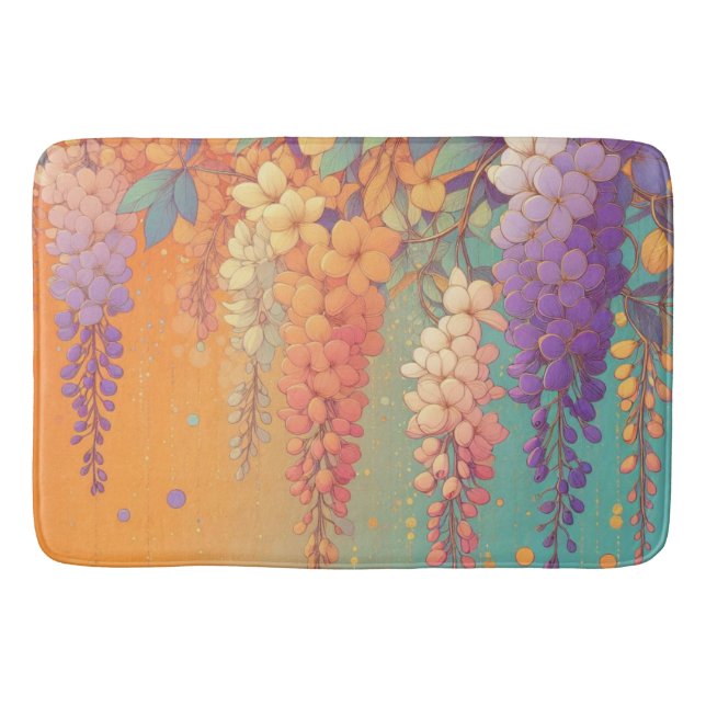 Citrus Sunset Wisteria Badematte (Vorderseite)