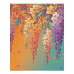 Citrus Sunset Wisteria Poster