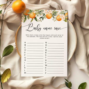 Citrus Süsse Baby name Race Baby Dusche Spiel