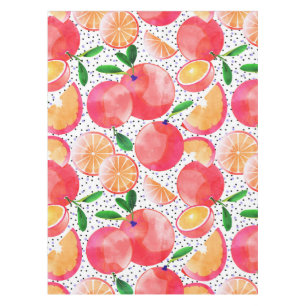 Citrus Tropical   Juicy Fruits Polka Dots   Lebens Tischdecke