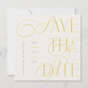 Citrus Twist Moderne Kalligrafie Save The Date Kar Einladung
