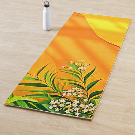 Citrus und Blätter Graphic Yogamatte