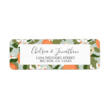 Citrus und Mint Wedding-Rücksendeadresse