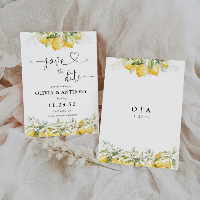 Citrus Vert Citron Enregistrer La Carte Date (Créateur téléchargé)