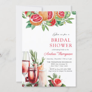 Citrus vert Invitations de douche nuptiale